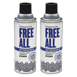 Free All Rust Eater Deep Penetrating Oil, 11 oz Aerosol – Loosens Rusted Bolts, Nuts, Pipe Connections & Locks – Industrial-Grade Rust Remover, Silicone-Free, Safe on Paint & Plastic Surfaces, 2-Pack