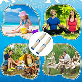 Qunclay 4 Packs Straw Beach Mat Waterproof Non Slip Straw Mat Foldable Lightweight Picnic Mat with Trim for Camping Sunbathing Picnic Floor Yoga