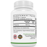 VitaMonk L Theanine 400mg Supplement - L-Theanine 400mg with No Artificial Fillers - Extra Strength L Theanine Supplement - Ltheanine 60 Capsules
