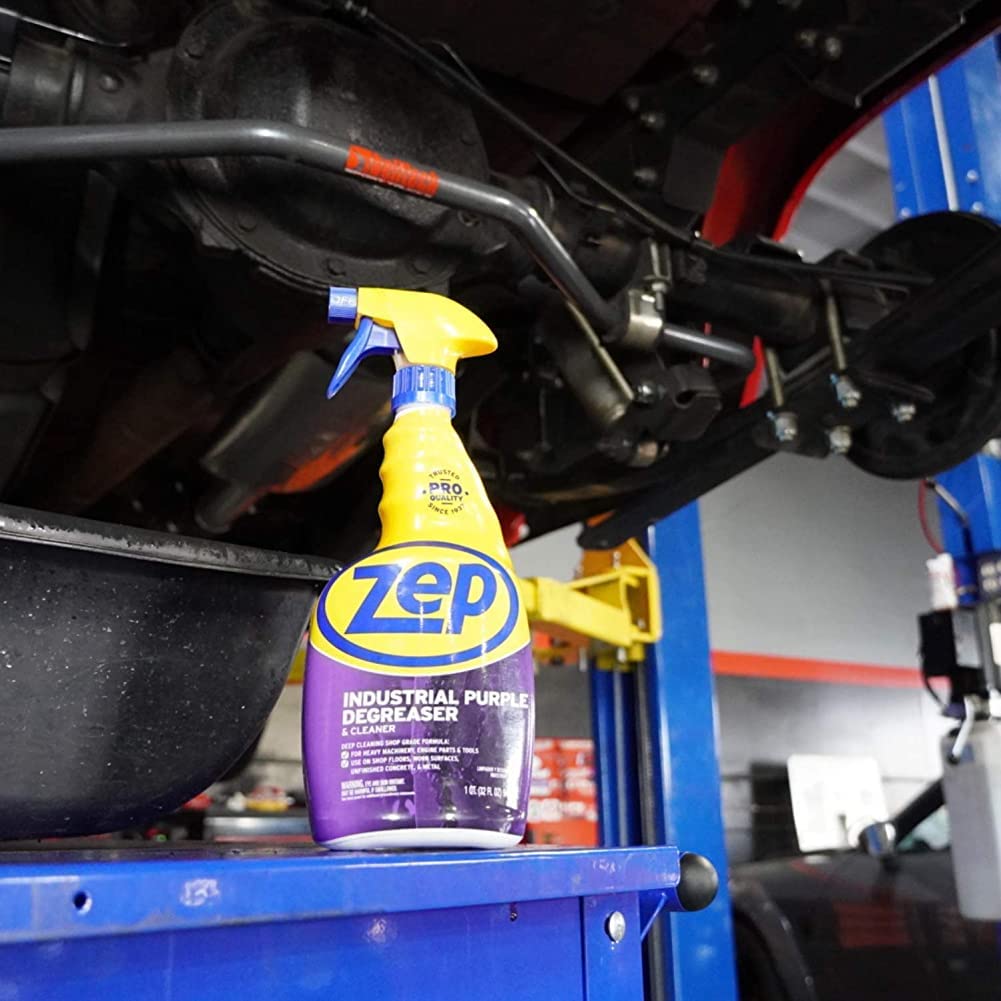 Zep Industrial Purple Cleaner and Degreaser Concentrate - 32 oz (Case of 12) R42310 - Powerful Deep Oil and Grease Cleaning Formula for Machinery, Engine Parts, Shop Floors, and Garages