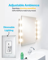 Sunco 12 Pack Vanity Globe Light Bulbs G25 LED for Indoor Bathroom Mirror Living Area, CRI92 4000K Cool White, Dimmable 450 Lumens, 6W, E26 Base, Round Frosted Classic Ambient Decorative Bulb - UL