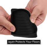 4x4 Square Rubber Furniture Caster Cups, Anti-Sliding Furniture Pads Bed Stopper Floor Protectors with Grip - Protect Any Flooring