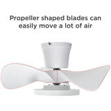 ocioc Quiet Ceiling Fan with LED Light 22 inch Large Air Volume Remote Control for Kitchen Bedroom Dining Room Patio