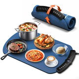 Warming Mat for Food, Food Warming Mat with 7 Temp Master Aadjustable Warming Tray, Thermochromic Line, Roll Up Buffet Hot Plates Heat Pad Full Sized Electrical
