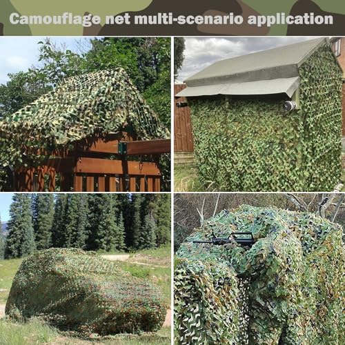 Camo Netting Camouflage Netting 20X20 10X20 10X10 Bulk Roll Burlap Camo Tarp Sunshade Net for Hunting Blind Military Dinosaur Birthday Theme Party Decoration Camping Shooting