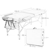 BestMassage Massage Bed Portable Massage Table 28 inche Wide Lash Bed Heigh Adjustable 2 Folding Spa Table with Non-Woven Bag for Spa Footmassage Facial CareSpa Tattoo