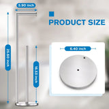 Toilet Paper Holder Stand, Toilet Paper Stand Brushed Nickel, Free Standing Toilet Paper Holder, Toilet Paper Storage by Bathth