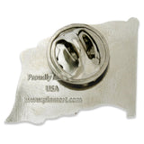 PinMart Set of 2 American Flag Lapel Pins Waving Gold colored&Nickel Plated