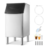 VEVOR Commercial Ice Maker Storage Bin, 300 LBS Capacity Ice-Bin, Stainless Steel Commercial Ice Storage Bin with Adjustable Anti-Slip Rubber Feet, Suitable for Restaurant Hotel and Beverage Shops