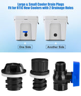 WADEO Cooler Drain Plug Hose Connection, Replacement Drain Plug with PVC Garden Hose Shut Off Valve for YETI Cooler, YETI Tundra Cooler, Roadie Cooler, Tank Cooler and RTIC 20QT, 45QT, 65QT Cooler