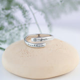 MDJY 925 Sterling Silver Inspirational Rings for Women Hope Rings Encouragement Jewelry (Just Breathe 01)