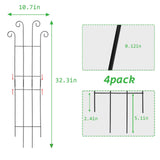 DYBEEDUAL 4 Pack 32 Inch Plant Trellis Outdoor Metal Trellis for Climbing Plants Indoor Garden Trellis for Climbing Plants Outdoor Wave Shape Metal Garden Trellis Houseplants Flowers Vine Ivy