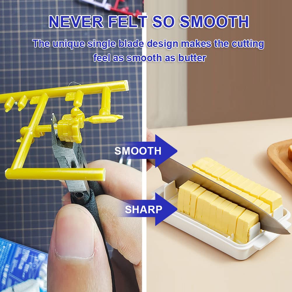 stedi 5-inch Model Nippers, with Ultra-thin Single-edge and Blade Case Plastic Model Tools for Gundam Repairing Plastic Model and Fixing, Black