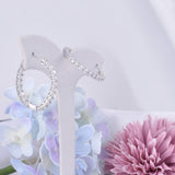 Sterling Silver Large Hoop Earrings for Women - Hypoallergenic Cubic Zirconia Loop Earrings for Ladies for Sensitive Ears Lightweight Fashion Huggie Earrings,30MM,for Her for Christmas Birthday Gifts