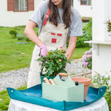Berry&Bird Garden Tool Organizer, Metal Garden Caddy with 4 Compartments