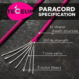 TECEUM 5/32" Paracord Rope 1000 – 1000ft / 200ft / 100ft / 50ft – Tactical Parachute Cord 4mm – 45+ Colors – Nylon String for Survival & Camping Gear – Stripe Cord for Survival – Utility Rope