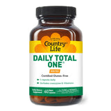 Country Life Daily Total One Multivitamin, Iron Free Once a Day Multivitamin & Multimineral Complex, Vitamins A, C, D, Including Coenzyme B-Vitamins, Supports Energy Metabolism, 60 Vegan Capsules