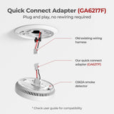 Siterlink Quick Connect Smoke Detector Adapter Plug, Compatible with GS562A Hardwired Smoke Alarm to Connect Existing Wiring Harness GA6217F 12 Pack
