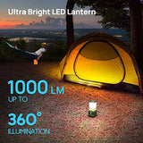LED Camping Lantern, Consciot Battery Powered LED Lantern Flashlight, 1000LM, 4 Light Modes, IPX4 Waterproof, Survival Kits for Indoor Outdoor, Emergency Light for Home Power Outages, Hurricane, Storm