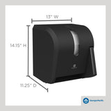 Georgia-Pacific Push Paddle Roll Paper Towel Dispenser by GP PRO, 54338A, Black