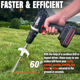 12 Pack Tent Stakes Heavy Duty - 8" Ground Anchors Screw in - Camping Stakes with Grow in The Dark Heads - Metal Threaded Tent Spikes with Hex Head Driver and Storage Box