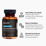 Endur Dihydroberberine SR, Supports Blood Sugar Health & Metabolism, Great for Weight Management Support, Gluten Free, 150mg (60 Tablets)