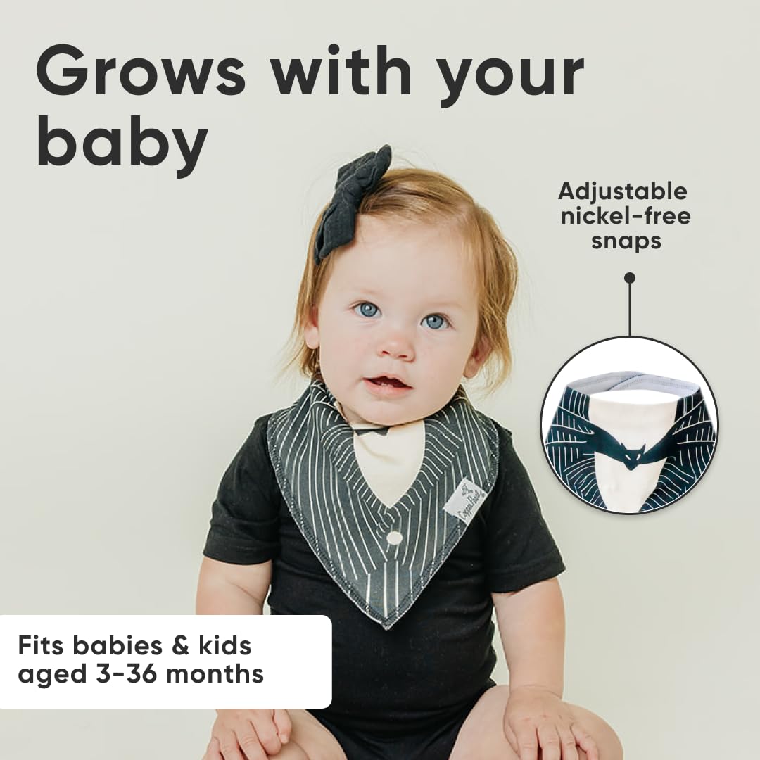 Copper Pearl Baby Bandana Drool Bibs for Drooling and Teething 4 Pack Gift Set Nightmare Before Christmas