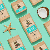 Dr. Squatch NEW Body Wash for Men with Nourishing, Natural Ingredients | No Paraben, Phthalate, Sulfate | Coconut Castaway (14 oz), Wood Barrel Bourbon & Pine Tar (8 oz, 2-Pack) & Body Scrubber