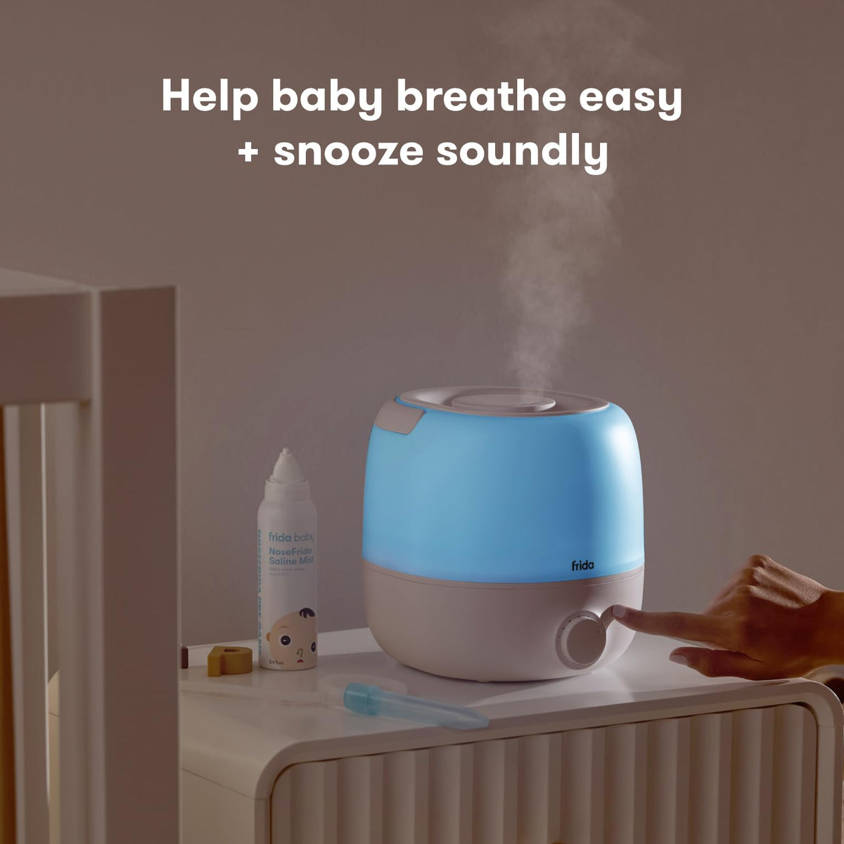 Frida 3-in-1 Cool Mist Humidifier for Large Rooms & Bedroom, Diffuser