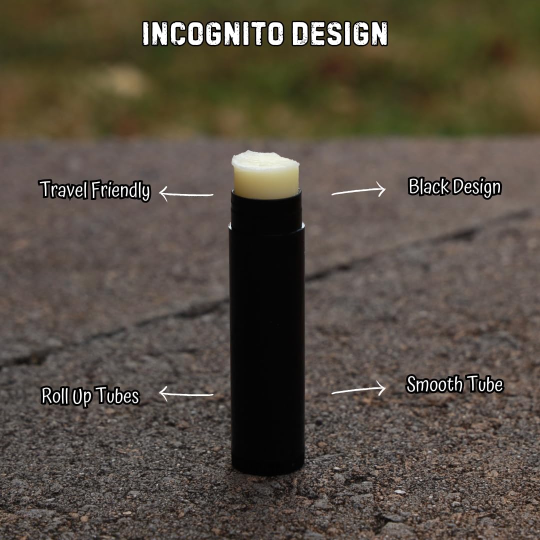 Beef Tallow Lip Balm 100% Grass Fed & Organic, Animal Based Skincare, Carnivore Beauty, Natural Hydrating (4 Pack), Black