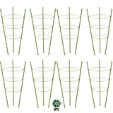 8 Pack Tomato Cage Plant Support Cages for Garden, 18 inches Tomato Trellis for Climbing Plants, Upgrade Garden Plant Stakes with Adjustable Ring, Tomato Rings for Support
