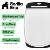 GORILLA GRIP Cutting Board, Slip Resistant and Nonporous, BPA-Free, Black