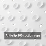 YINENN Bath and Shower Safety Mats 40x16 inch, Non Slip with Suction Cups for Bathroom Stall and Tub Floor, Extra Large and Machine Washable, Drain Holes Keep Bathtub Clean, Colored Circles