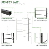 Anleolife 5.2x6ft Galvanized Vertical Panel Trellis, Raised Beds and Vines