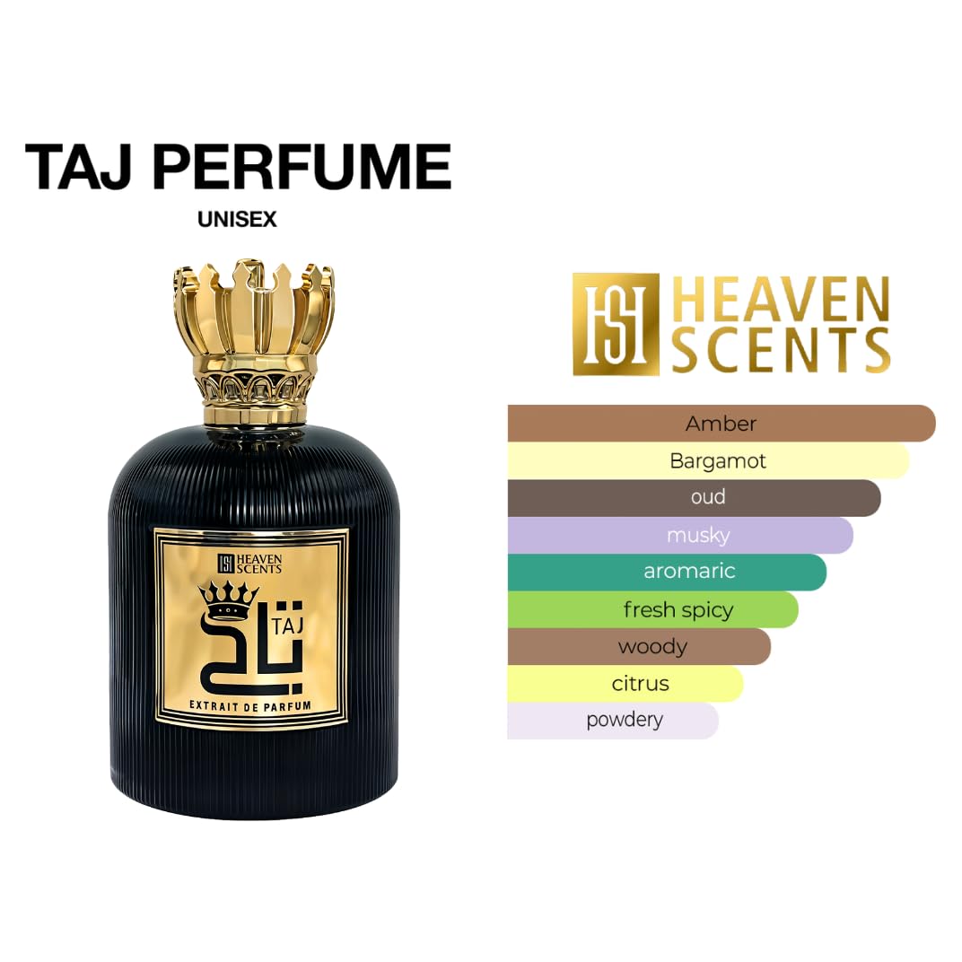 Heaven Scents Taj Perfume for Unisex Extrait De Parfum Spray, 3.4 Ounce from