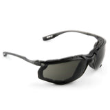 3M Safety Glasses, Virtua CCS, Pack of 1, ANSI Z87, Anti-Fog, Gray Lens, Black Frame, Corded Ear Plug Control System, Removable Foam Gasket