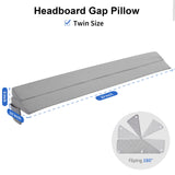 EUHAMS Twin Size Bed Wedge Pillow - Bed Gap Filler Mattress Wedge Headboard Pillow - Fill The Gap (0-7") Between Headboard and Mattress for Sleeping Backrest Pillow (39"x10"x6" Grey)