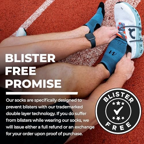 Wrightsock CoolMesh II Tab Running Socks for Men and Women – Eco-Friendly Anti Blister Socks - American Made