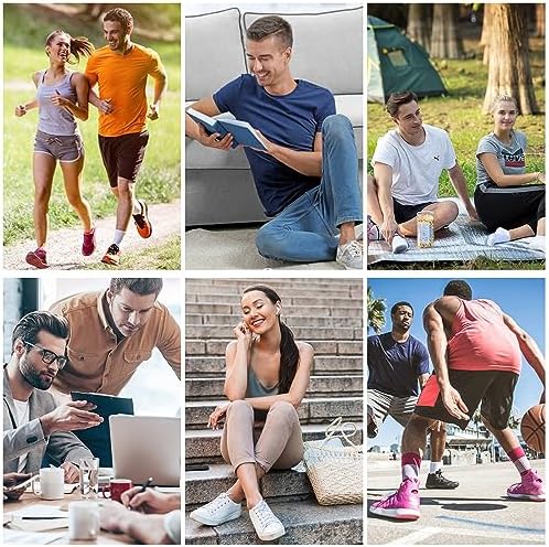 COOPLUS Mens Performance Crew Socks, Heavy Cushion Athletic Durable Work Socks for Men (5 Pairs)
