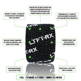 LYFT-RX Weightlifting Hook Grip Tape w/Premium Adhesive for Olympic Weight Lift, Cross Fitness, Lifting, Stretch Fit Athletic Finger Wrap, Protects Thumb Fingers, Size1.5in Black 6-Rolls