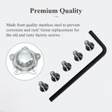 Ctuoptuo 𝟐𝟎 𝐏𝐜𝐬 of 970076 Wheel Center Cap Screws Allen Head & Allen Wrench, Fit for American Racing Torq Thrust Wheels