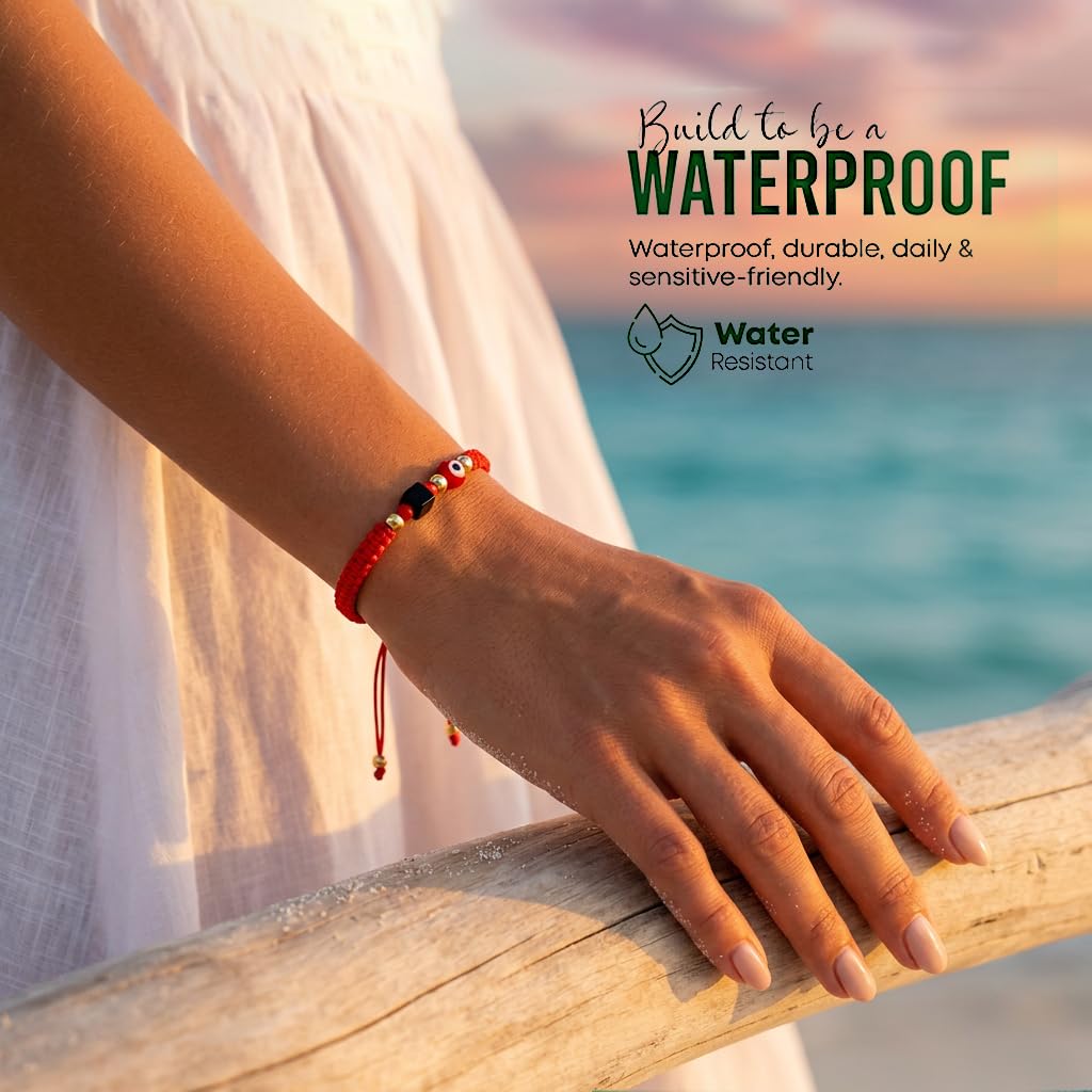 Red String Bracelet for Protection, Azabache Evil Eye Bracelet for Women & Men, Hilo Rojo de Protección, Pulseras Rojas de Protección - Religious Bracelets for Good Luck, Spiritual Meaning, and Style.