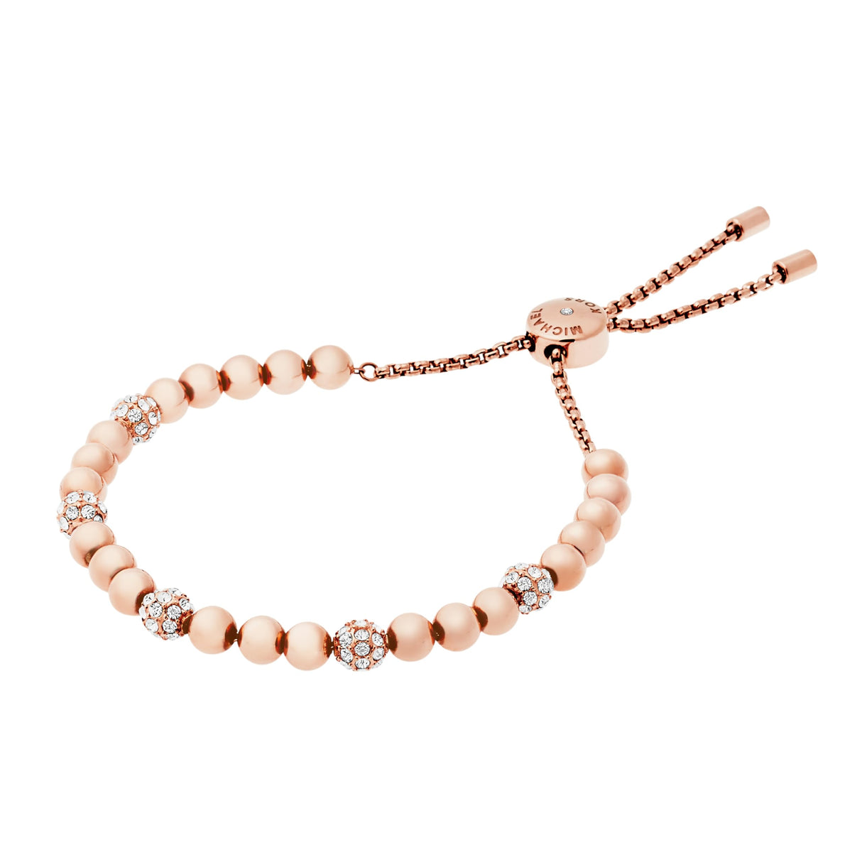 Michael Kors Blush Rush Rose Gold-Tone Bead Bangle Bracelet