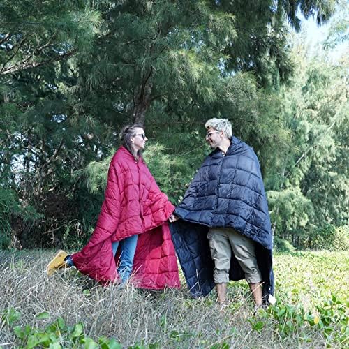 KingCamp Down Camping Blanket - Lightweight, Multifunctional Quilt for Camping with Snap Button, Portable for Stadium, Travel, Airplane, Picnic, Indoor & Outdoor, Provides Warmth