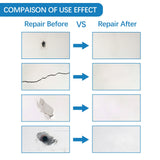 Drywall Repair Kit,Drywall Hole Patch Repair Kit to Fix Wall Surface Holes and Creak Damage with White Repair Putty 17OZ,8PCS Aluminum Repair Patchs,Scraper,Sanding Pad Fill Quick and Easy Solution