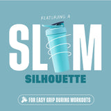 BlenderBottle Sport Sleek Insulated Stainless Steel Shaker Bottle with Wire Whisk, 25-Ounce, Seafoam – Protein Shakes & Hydration for Athletes & Fitness Enthusiasts, Easy Mixing, Slim Easy to Hold, Keeps Drinks Cold, Lockable Lid