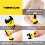 Gorilla Technique 3-in-1 Epilator, Wet & Dry Facial & Body Hair Removal Device, Cordless Rechargeable Electric Tweezers & Shaver & Callus Remover for Women & Men, One, Black & Yellow