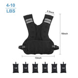 Henkelion Adjustable Weighted Vest for Men Women Weights Included, 4-10lbs Body Weight Vests Adjustable for Running, Training Workout, Jogging, Walking