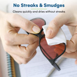 Care Touch Lens Wipes for Eyeglasses- 400 Count Individually Wrapped Pre- Moistened Wipes, 5 x 6 Inch- Camera Lens, Sunglasses and Glasses Cleaner,- Gentle and Portable for Cleaning of Optical Devices