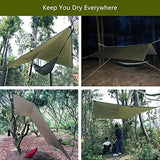 Sunyear Hammock Camping with Rain Fly Tarp and Net, Portable Camping Hammock Double Tree Hammock Outdoor Indoor Backpacking Travel & Survival, 2 Tree Straps,100% Waterproof